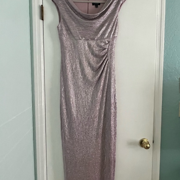 Long dress. Size 10. Pink/silver - Picture 3 of 5